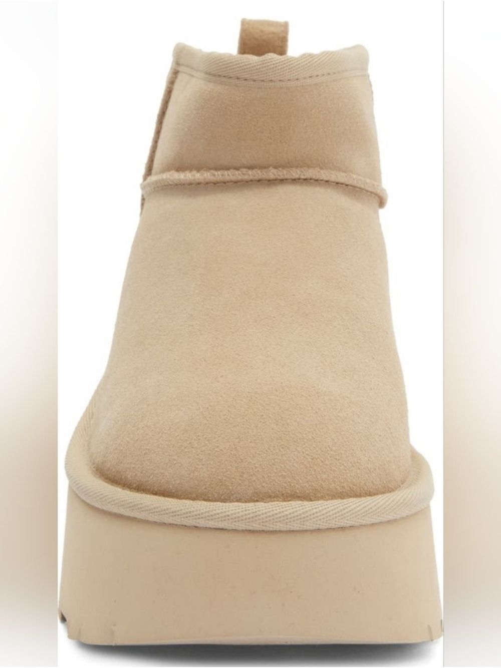 UGG Classic ultra Mini New Heights Boots In Beige MDSD NIB SZ9 - Picture 3 of 16